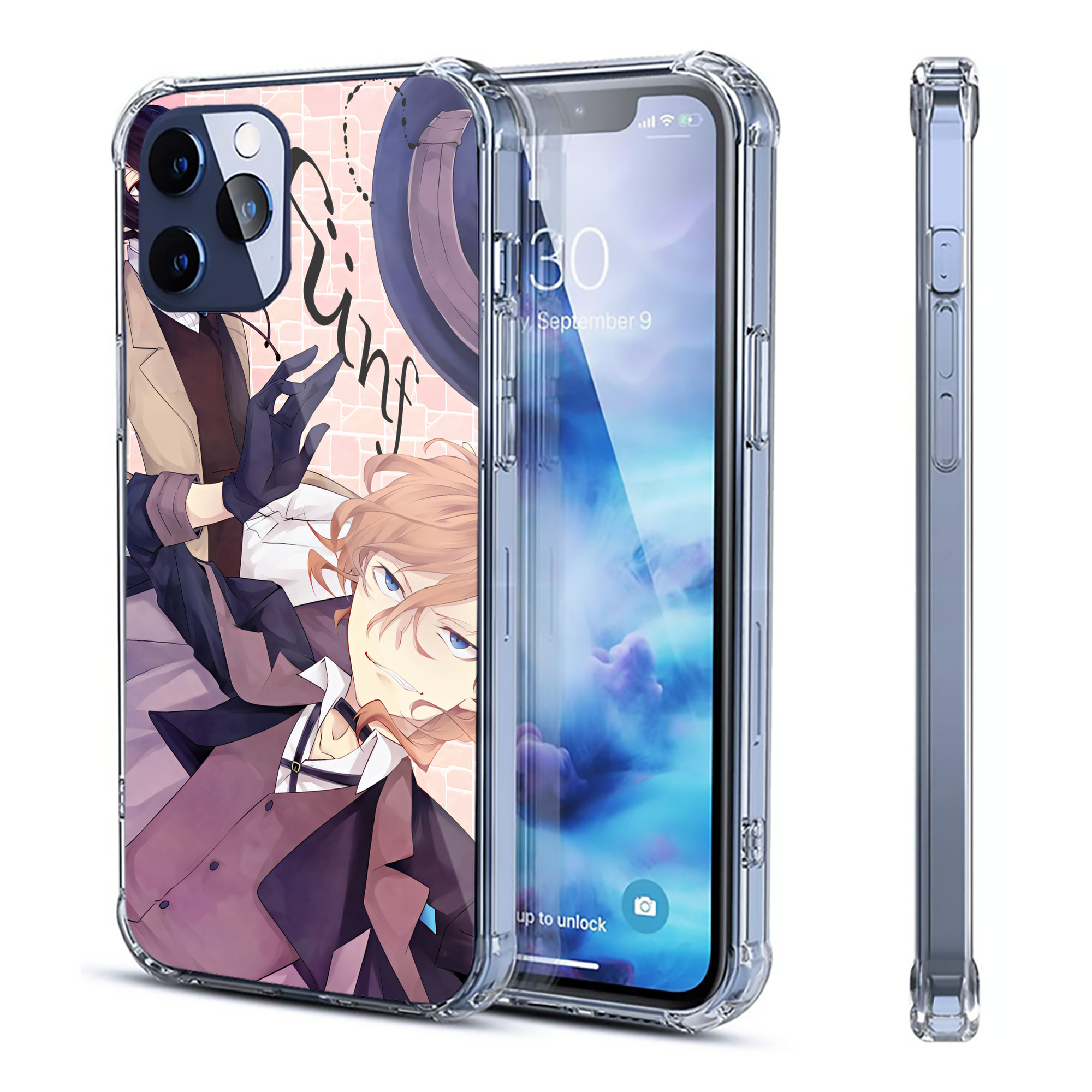 （画像用） 文豪ストレイドッグス Bungo Stray Dogs 【iPhone 12シリーズ対応】透明スマホケース（クリアソフトケース）